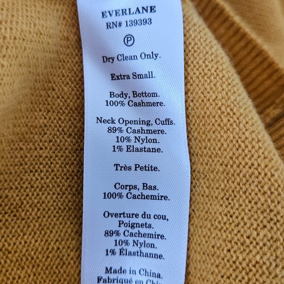Everlane Women's Crew Neck Sweater - Mustard Yellow - Picture 5 of 8